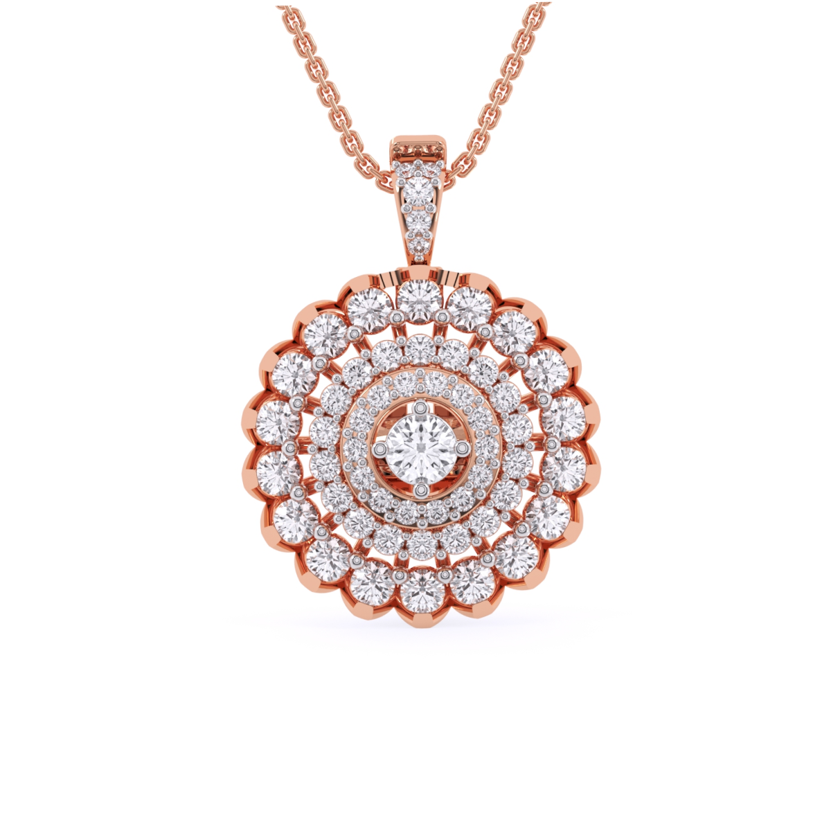 Diamond Vintage Halo Pendant